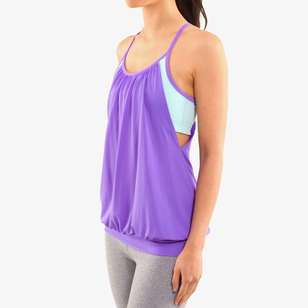 #73 - Lululemon No Limits Tank Top Power Purple & Aquamarine